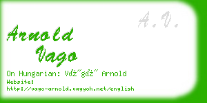 arnold vago business card